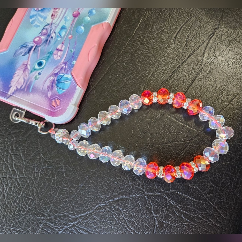 Beaded cell phone strap